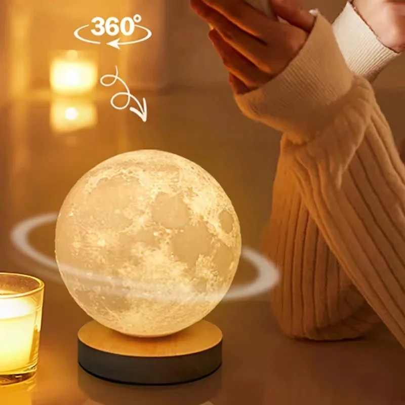 Creative Moon Night Lamp 360° Rotating Lunar Night Light for Room Touch Control 3 or 16 Colors Led Desktop Lamp Children's gifts
Creative Moon Night Lamp 360° Rotating Lunar Night Light for Room Touch Control 3 or 16 Colors Led Desktop Lamp Children's gifts
