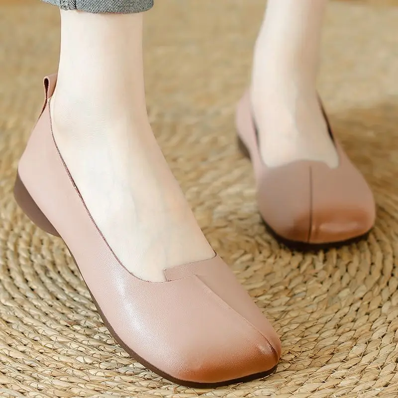 Concise Leather Flats Women's Shoes 2023 Autumn Fall Loafers Woman Low Vamp Shoes Ladies Yellow Moccasin Square Toe Ballet Flats
Concise Leather Flats Women's Shoes 2023 Autumn Fall Loafers Woman Low Vamp Shoes Ladies Yellow Moccasin Square Toe Ballet Flats