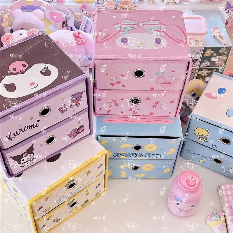 Kawaii Kuromi My Melody Cinnamoroll Cartoon Cute Desktop Storage Box Folding Drawer Double Layer Fabric Jewelry Storage Box Gift
Kawaii Kuromi My Melody Cinnamoroll Cartoon Cute Desktop Storage Box Folding Drawer Double Layer Fabric Jewelry Storage Box Gift