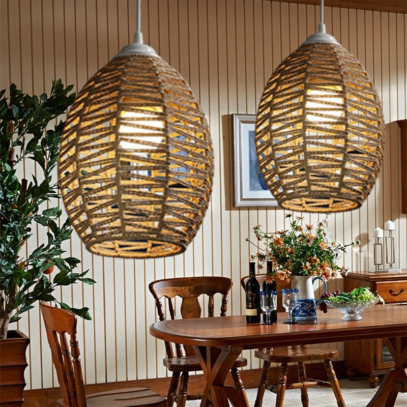 Natural Woven Lamp Shade Rope Weave Lamp Cover Retro Pendant Light Lampshade Handmade Restaurant Hanging Light Cover
Natural Woven Lamp Shade Rope Weave Lamp Cover Retro Pendant Light Lampshade Handmade Restaurant Hanging Light Cover