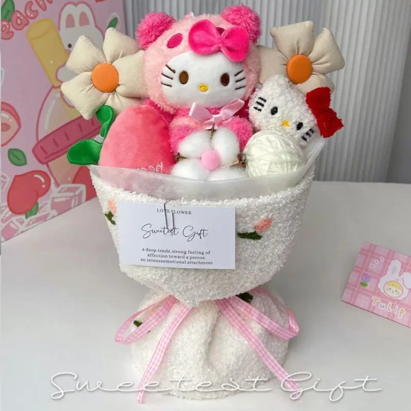New Hello Kitty Kuromi Cute Anime Doll Bouquet Toy Girl Plush Gifts To Girlfriend Girlfriend Teacher Day Gift Women Accessories
New Hello Kitty Kuromi Cute Anime Doll Bouquet Toy Girl Plush Gifts To Girlfriend Girlfriend Teacher Day Gift Women Accessories