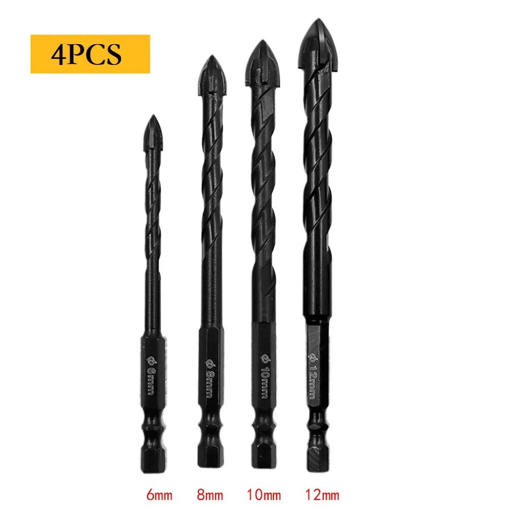 1/4*Glass Tile Drill Bits Set Carbide Multifunctional Triangle Drill Bit Hole Opener For Concrete Brick Wood Drilling 6-12mm
1/4*Glass Tile Drill Bits Set Carbide Multifunctional Triangle Drill Bit Hole Opener For Concrete Brick Wood Drilling 6-12mm