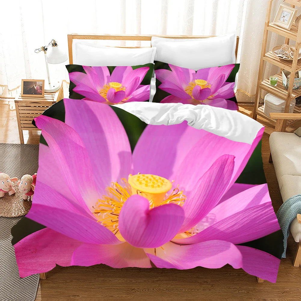 Summer Lotus Bedding Single Size Bed Set Soft Comforter Bed Linen Beautiful Flowers Duvet Cover Sets Set King
Summer Lotus Bedding Single Size Bed Set Soft Comforter Bed Linen Beautiful Flowers Duvet Cover Sets Set King