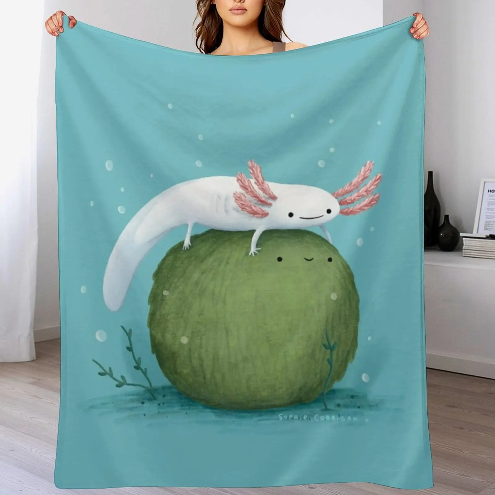 Фланелевое одеяло Axolotl на Mossball