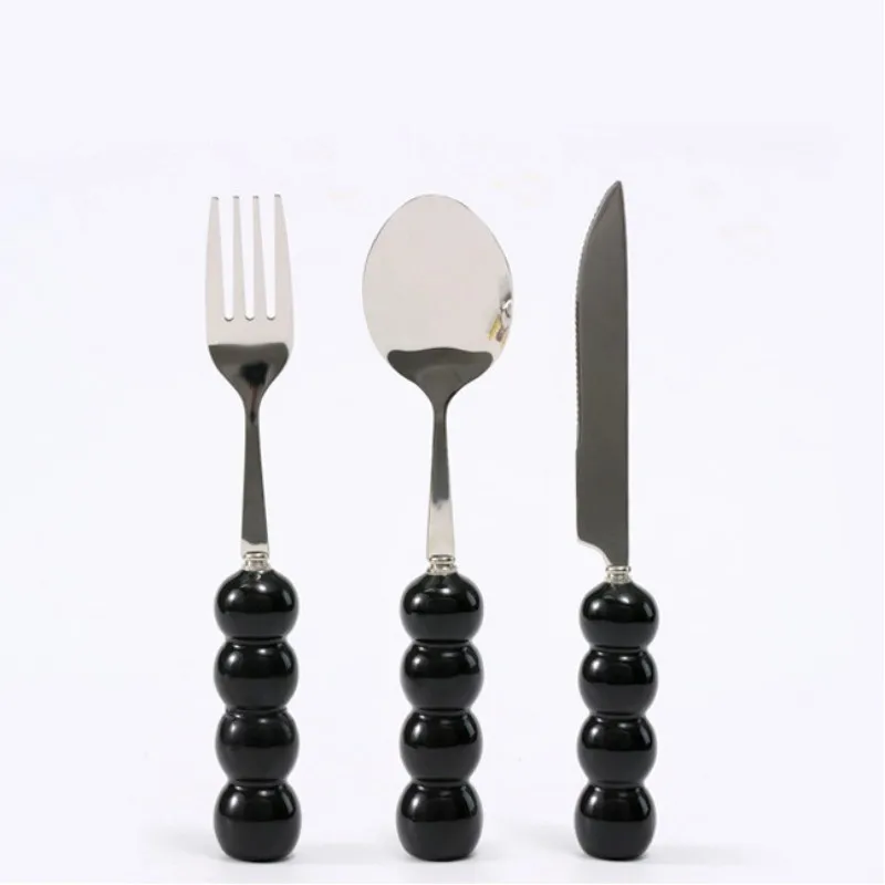 Набор столовых приборов из нержавеющей стали с керамической ручкой
Набор столовых приборов из нержавеющей стали с керамической ручкой