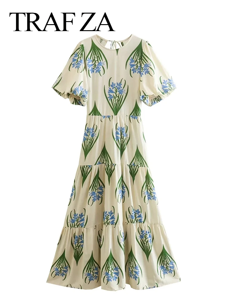 Женское платье с цветочным принтом, пуловер с коротким рукавом и открытой спиной, тонкое Элегантное Длинное Платье TRAF ZA, лето 2022
Женское платье с цветочным принтом, пуловер с коротким рукавом и открытой спиной, тонкое Элегантное Длинное Платье TRAF ZA, лето 2022
