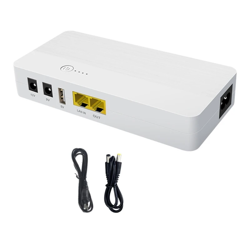 

UPS Uninterrupted Power Supply 8000mAh 29.6Wh 60W 48V 5V 9V 12V 5.5x2.5mm POE UPS Power Supply for Wireless Router