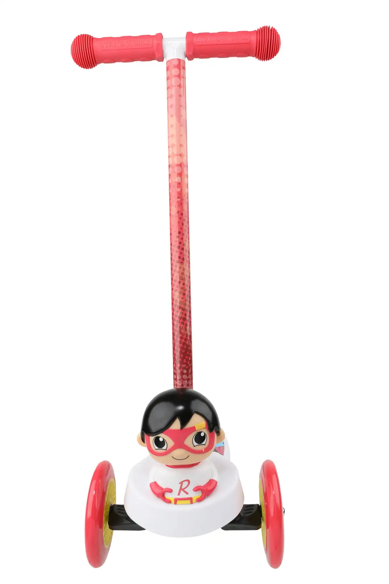 Ryan's World Red 3D Scooter with 3 Wheels and Tilt to Turn- Red, For Boys and Girls Ages 3+, Max Weight 75lbs, Foot-Activated B
Ryan's World Red 3D Scooter with 3 Wheels and Tilt to Turn- Red, For Boys and Girls Ages 3+, Max Weight 75lbs, Foot-Activated B
