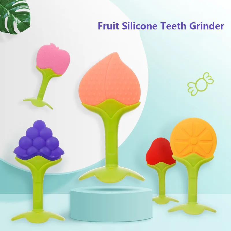 Baby Teething And Infant Massage Toy Dental Care Accessories Newborn Baby Safety Non-Toxic Silicone Fruit Shape Chew Molar Stick
Baby Teething And Infant Massage Toy Dental Care Accessories Newborn Baby Safety Non-Toxic Silicone Fruit Shape Chew Molar Stick