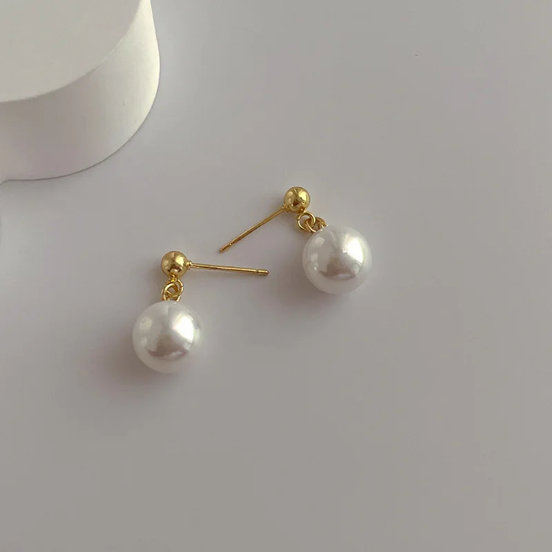 Minar French White Color Shell Pearl Dangle Earrings for Women 14K Gold Plated Copper Round Pearls Hanging Earring Daily Jewelry
Minar French White Color Shell Pearl Dangle Earrings for Women 14K Gold Plated Copper Round Pearls Hanging Earring Daily Jewelry