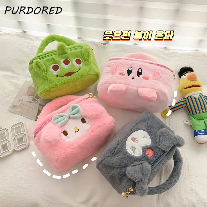 PURDORED 1 Pc Japanese Cartoon Fur Makeup Bag Women Soft Cartoon Large Makeup Bag Female Travel Make Up Case Necessaries
PURDORED 1 Pc Japanese Cartoon Fur Makeup Bag Women Soft Cartoon Large Makeup Bag Female Travel Make Up Case Necessaries