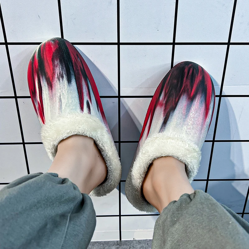 Waterproof Cotton Slippers Men's Winter Indoor Anti-Slip Women's Warm Plush Shoes Super Comfortable Couple Footwear
Waterproof Cotton Slippers Men's Winter Indoor Anti-Slip Women's Warm Plush Shoes Super Comfortable Couple Footwear