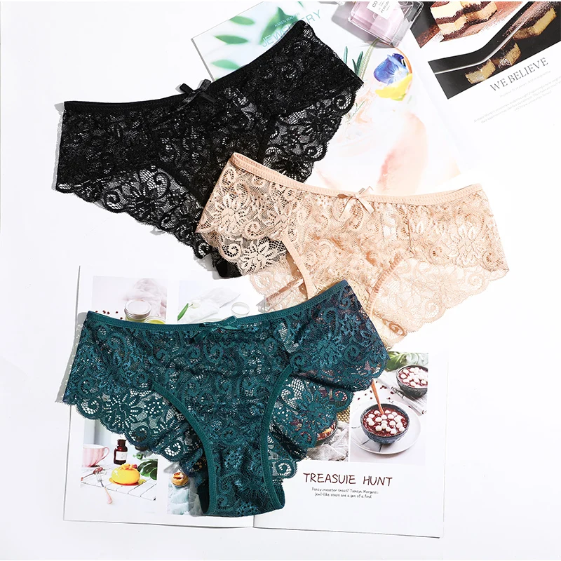 3pcs/Pack Sexy Women Lace Panties Underwear Lace Briefs Transparent Floral Bow Soft Lingerie Sexy Fashion Panties For Ladies
3pcs/Pack Sexy Women Lace Panties Underwear Lace Briefs Transparent Floral Bow Soft Lingerie Sexy Fashion Panties For Ladies