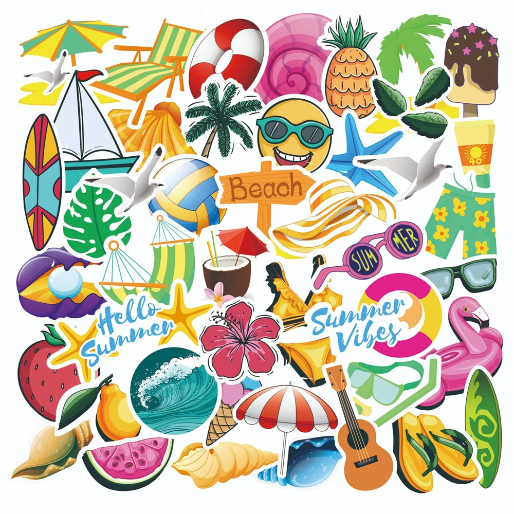 10/30/50PCS Summer Vacation Seaside Small Fresh Graffiti Stickers for Toy Luggage Laptop IPad Gift Journal Cup Sticker Wholesale
10/30/50PCS Summer Vacation Seaside Small Fresh Graffiti Stickers for Toy Luggage Laptop IPad Gift Journal Cup Sticker Wholesale