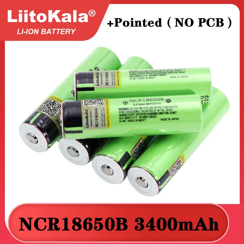 Liitokala new NCR18650B 3.7v 3400 mAh 18650 Lithium Rechargeable Battery with Pointed (No PCB) batteries
Liitokala new NCR18650B 3.7v 3400 mAh 18650 Lithium Rechargeable Battery with Pointed (No PCB) batteries