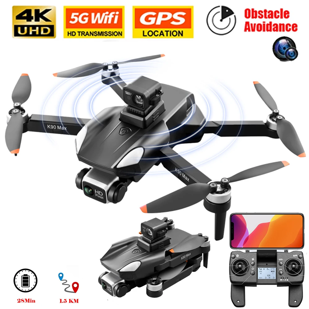 Профессиональный Дрон K90Max с камерой 4K GPS с дистанционным управлением 
Профессиональный Дрон K90Max с камерой 4K GPS с дистанционным управлением