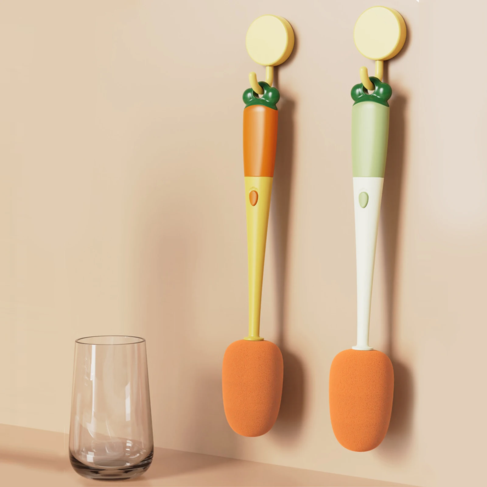 3 in 1 Multifunctional Sponge Bottle Brush Creative Carrot Portable Yellow Durable Household Kitchen Cleaning Tool Crevice Green
3 in 1 Multifunctional Sponge Bottle Brush Creative Carrot Portable Yellow Durable Household Kitchen Cleaning Tool Crevice Green