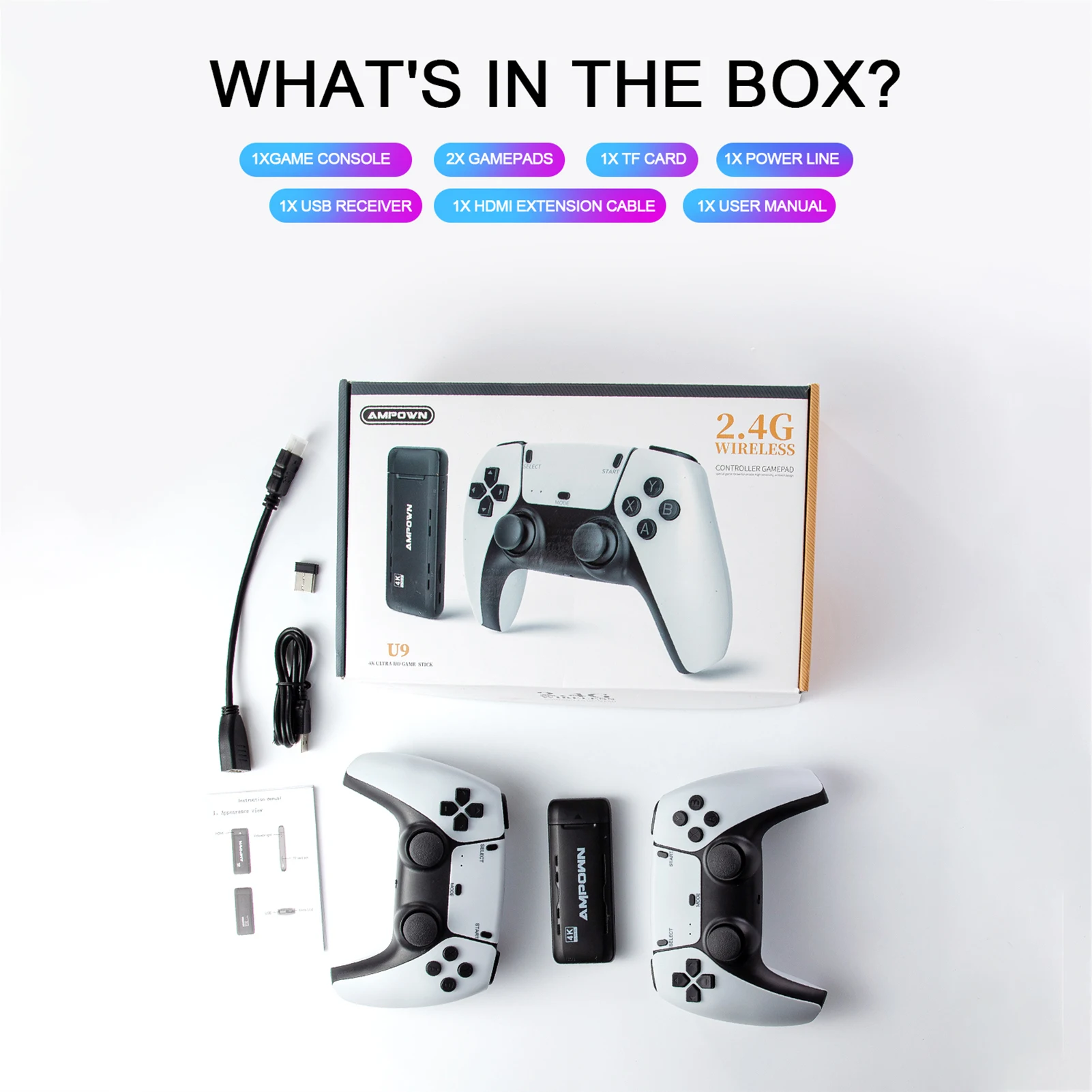 USB Retro Game Console 4k Compatible For H-DMI Output Video Game Console Built-In 10000 Classic Games With 2 Wireless
USB Retro Game Console 4k Compatible For H-DMI Output Video Game Console Built-In 10000 Classic Games With 2 Wireless