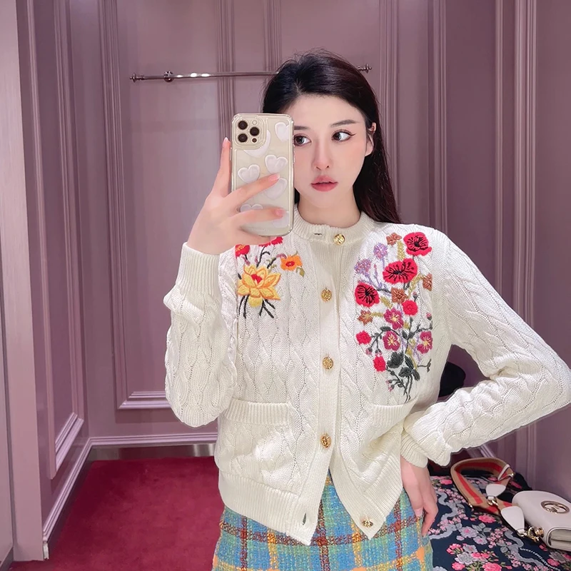 Knitting Women's Sweaters Winter 2022 Cashmere Cardigan Fashion Long Sleeves Flowers Embroidery Korean Jumpers Autumn Clothing
Knitting Women's Sweaters Winter 2022 Cashmere Cardigan Fashion Long Sleeves Flowers Embroidery Korean Jumpers Autumn Clothing