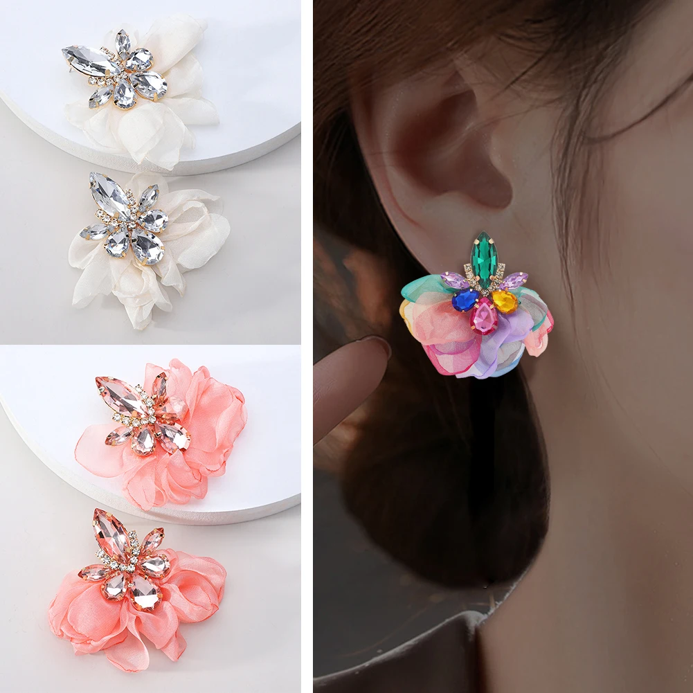 Chiffon Flower Earrings For Women Statement Accessories Korean Fashion Ear Summer Holiday Bijoux Jewelry High-Quality
Chiffon Flower Earrings For Women Statement Accessories Korean Fashion Ear Summer Holiday Bijoux Jewelry High-Quality