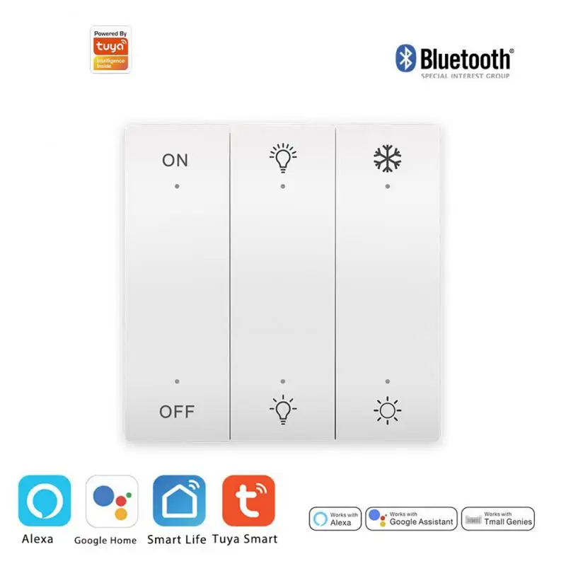 Tuya Smart Light Switch Wall Panel Smart Home Dimming Wall Switch Smart Life APP Remote Voice Control Work with Alexa Google
Tuya Smart Light Switch Wall Panel Smart Home Dimming Wall Switch Smart Life APP Remote Voice Control Work with Alexa Google
