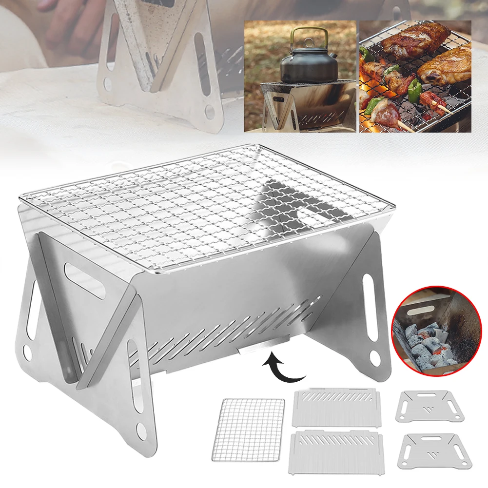 Folding Grill Stove Stainless Steel Detachable BBQ Stove Portable Charcoal Stove Grill For Outdoor Camping Travel Barbecue Tool
Folding Grill Stove Stainless Steel Detachable BBQ Stove Portable Charcoal Stove Grill For Outdoor Camping Travel Barbecue Tool