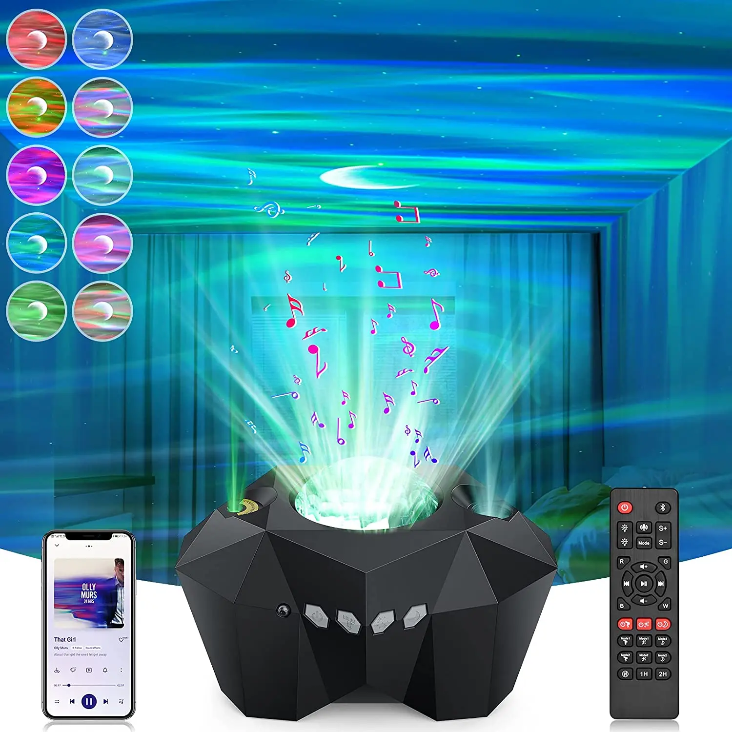 Northern Lights Galaxy Projector Star Night Light with Bluetooth Speaker Aurora Projector Bedroom Home Decor Kids Adults Gift
Northern Lights Galaxy Projector Star Night Light with Bluetooth Speaker Aurora Projector Bedroom Home Decor Kids Adults Gift