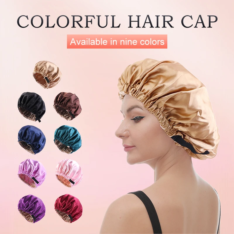 Satin Hair Cap For Sleeping Invisible Flat Imitation Silk Round Haircare Women Headwear Ceremony Adjusting Button touca de cetim
Satin Hair Cap For Sleeping Invisible Flat Imitation Silk Round Haircare Women Headwear Ceremony Adjusting Button touca de cetim