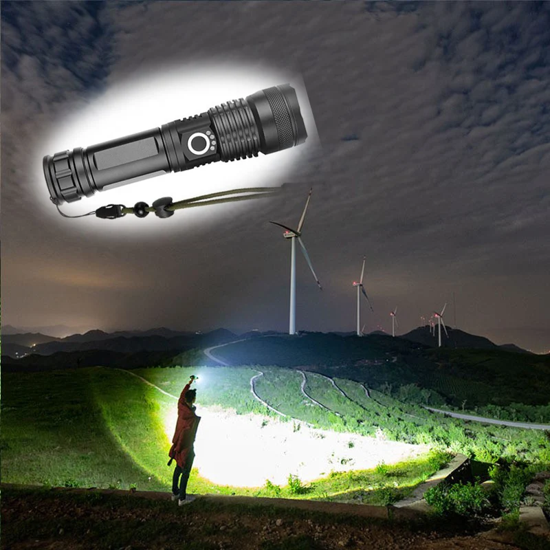 LED Flashlights Torches LED Flash Light Battery Operated Camping Lights Outdoor Waterproof USB Telescopic Zoom High-power
LED Flashlights Torches LED Flash Light Battery Operated Camping Lights Outdoor Waterproof USB Telescopic Zoom High-power