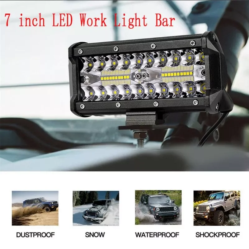1Pc 7" 100W LED Work Light Long Bar Flood Spot Beam Waterproof Offroad 4WD Driving Fog Lamp Vehicle Modified Roof Light
1Pc 7" 100W LED Work Light Long Bar Flood Spot Beam Waterproof Offroad 4WD Driving Fog Lamp Vehicle Modified Roof Light
