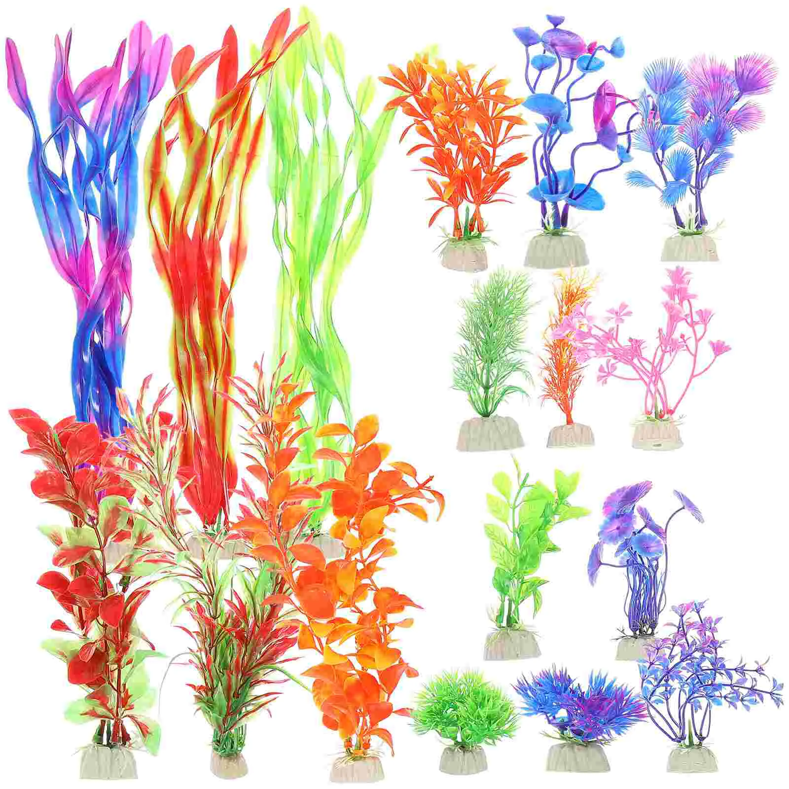 17 Pcs Simulated Aquatic Plants Fish Tank Accessory Fake Decor Plastic Artificial Water Grass Decorations
17 Pcs Simulated Aquatic Plants Fish Tank Accessory Fake Decor Plastic Artificial Water Grass Decorations