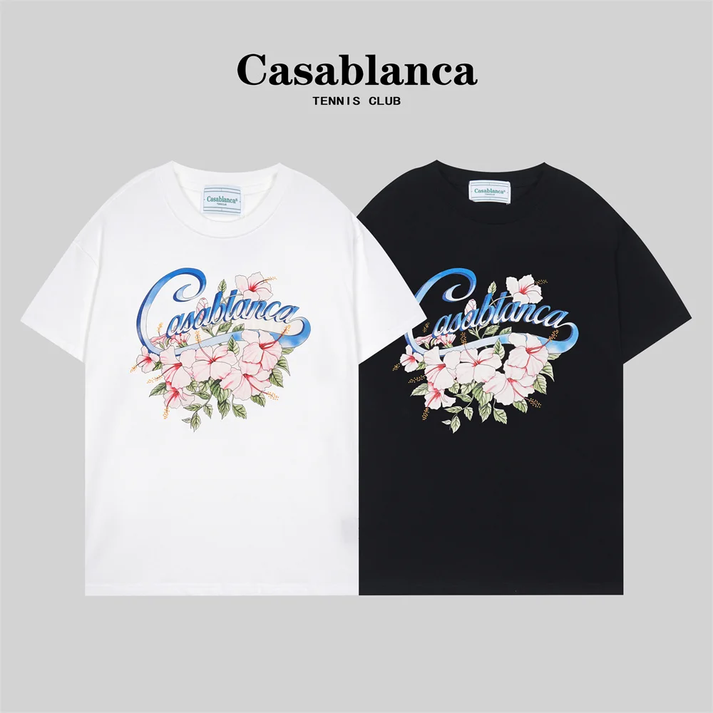 Summer new tide brand Casablanca Ocean Fish alphabet logo printed round neck loose short sleeve T-shirt
Summer new tide brand Casablanca Ocean Fish alphabet logo printed round neck loose short sleeve T-shirt