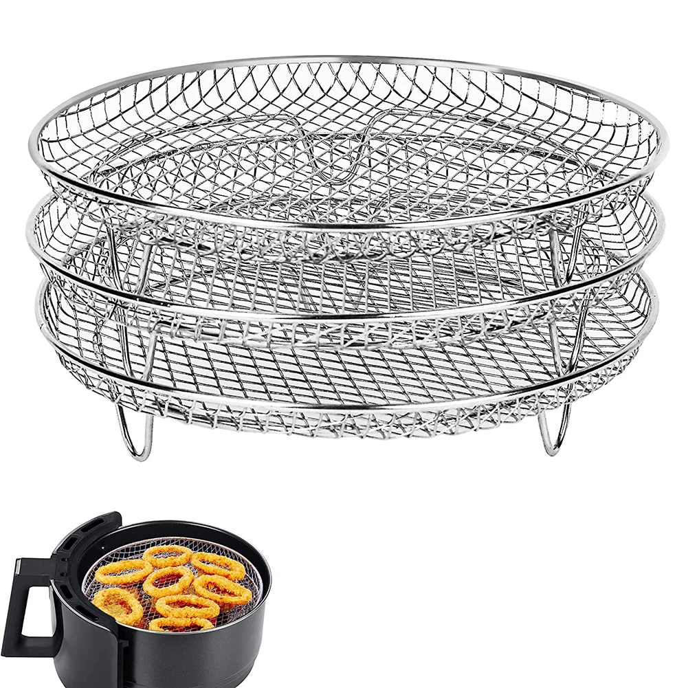 Three-Layer Air Fryer Steaming Rack Stainless Steel DZ201 Dehydration Rack Food Drying Stand For Air Fryer Pressure Cooker
Three-Layer Air Fryer Steaming Rack Stainless Steel DZ201 Dehydration Rack Food Drying Stand For Air Fryer Pressure Cooker