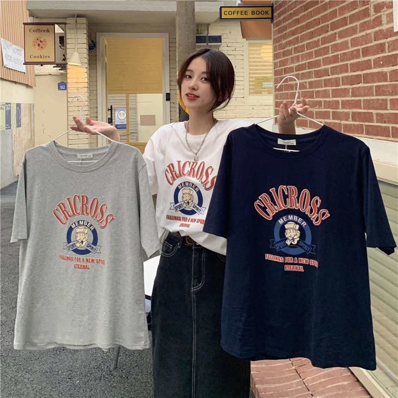American Retro T-shirt Spring Women's Clothes 2023 Summer Loose Casual Round Neck Top Ladies Korean y2k Fashion Harajuku Traf
American Retro T-shirt Spring Women's Clothes 2023 Summer Loose Casual Round Neck Top Ladies Korean y2k Fashion Harajuku Traf