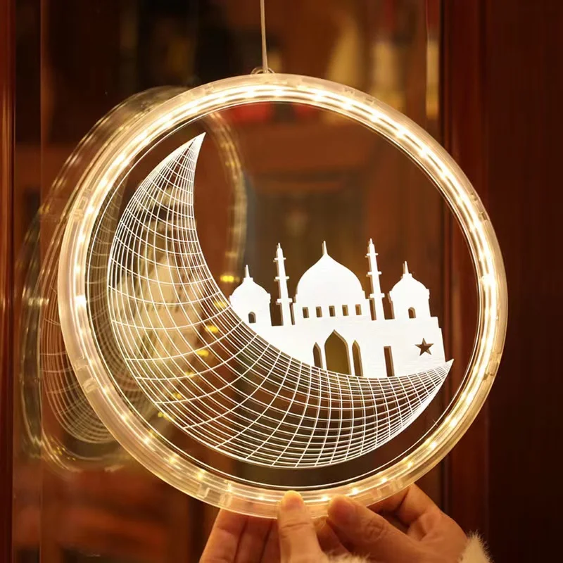 

ИД Мубарак 3D Акриловый светодиодный ночник исламский мусульманский кулон Рамадан кареем украшения для дома спальни настенный Декор Ид Аль Адха