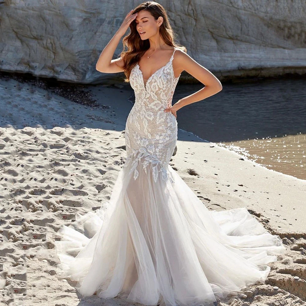 Mermaid Sexy V-neck Lace Elegant And Luxurious Backless Mopping Wedding Dresses A Line Evening Formal Party Dresses New 2023
Mermaid Sexy V-neck Lace Elegant And Luxurious Backless Mopping Wedding Dresses A Line Evening Formal Party Dresses New 2023