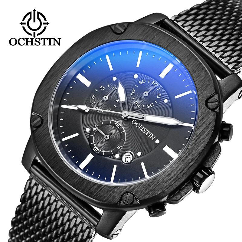 

Men's Watch Luxury Original Brand Multifunctional Quartz Chronograph Movement Waterproof Luminous Pointer Sports reloj hombre