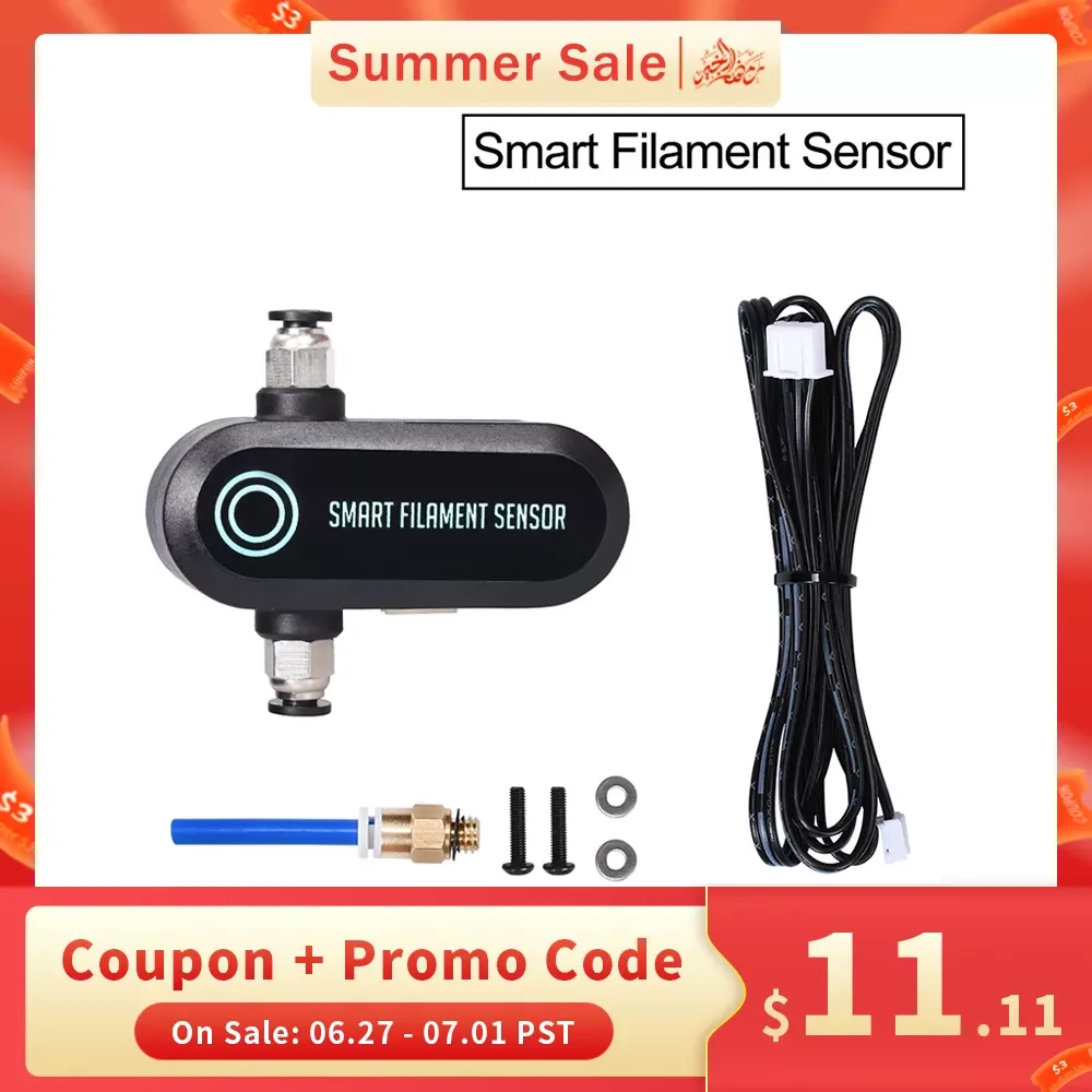 BIGTREETECH Smart Filament Sensor Break Detection Module BTT SFS V1.0 Monitor 3D Printer Parts For SKR V1.4 Turbo SKR 2 mini E3
BIGTREETECH Smart Filament Sensor Break Detection Module BTT SFS V1.0 Monitor 3D Printer Parts For SKR V1.4 Turbo SKR 2 mini E3