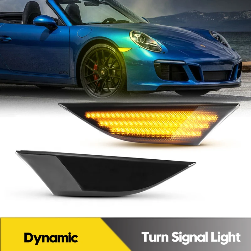 2Pcs LED Dynamic Side Marker Lights Car Turn Signal Lamps For Porsche 911 991 Boxster Cayman 981 982 718 GT2 GT3 Carrera Spyder
2Pcs LED Dynamic Side Marker Lights Car Turn Signal Lamps For Porsche 911 991 Boxster Cayman 981 982 718 GT2 GT3 Carrera Spyder