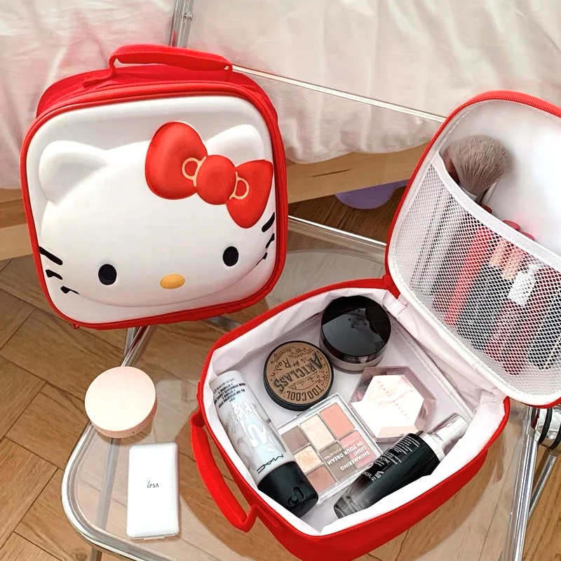 Японская косметичка Kawaii 3D Hello Kitty в стиле Харадзюку милая вместительная сумка для