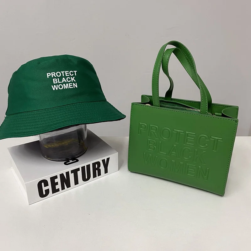 Ladies Leather Protect Black People Bag Women Set Bucket Hat 2022 Luxury TOTE Handbags for Women Bag Purse And Hat Set
Ladies Leather Protect Black People Bag Women Set Bucket Hat 2022 Luxury TOTE Handbags for Women Bag Purse And Hat Set