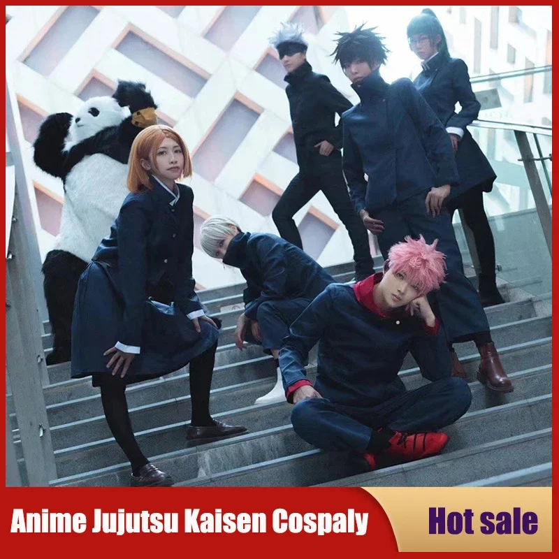 Anime Jujutsu Kaisen Cosplay Gojo Satoru Costume Top Pant Blue Black High School Uniform Unisex Halloween Carnival Party Wig Set
Anime Jujutsu Kaisen Cosplay Gojo Satoru Costume Top Pant Blue Black High School Uniform Unisex Halloween Carnival Party Wig Set
