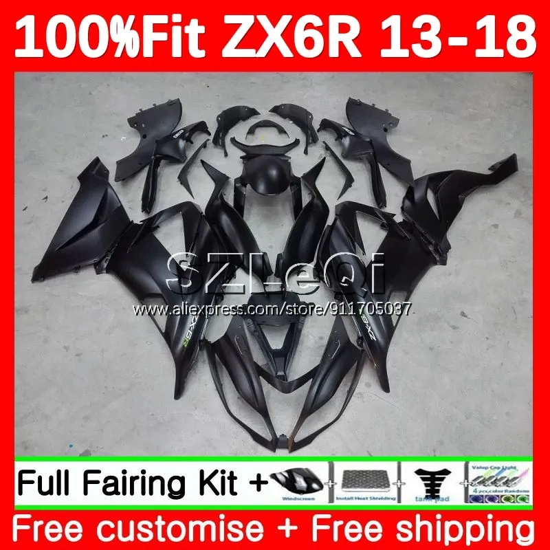 flat black Injection Kit For KAWASAKI NINJA ZX-6R ZX636 ZX 6R 636 6 R ZX-636 ZX6R 13 14 15 16 17 18 2013 2018 Fairing 101LQ.8
flat black Injection Kit For KAWASAKI NINJA ZX-6R ZX636 ZX 6R 636 6 R ZX-636 ZX6R 13 14 15 16 17 18 2013 2018 Fairing 101LQ.8
