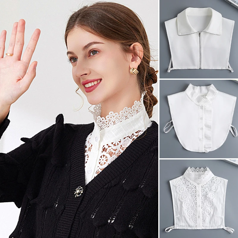 New Style Zipper Lapel Fake Collar Female Detachable Shirt False Collar For Women Blouse Sweater Lapel Top Clothing Accessories
New Style Zipper Lapel Fake Collar Female Detachable Shirt False Collar For Women Blouse Sweater Lapel Top Clothing Accessories