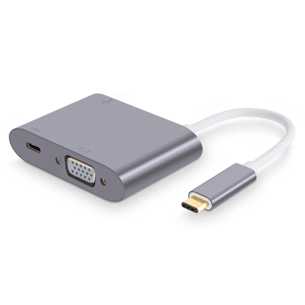 Разветвитель-Переходник USB 3.1 Type C-HDMI 4K VGA для apple macbook pro air mini с портом Thunderbolt 3 |