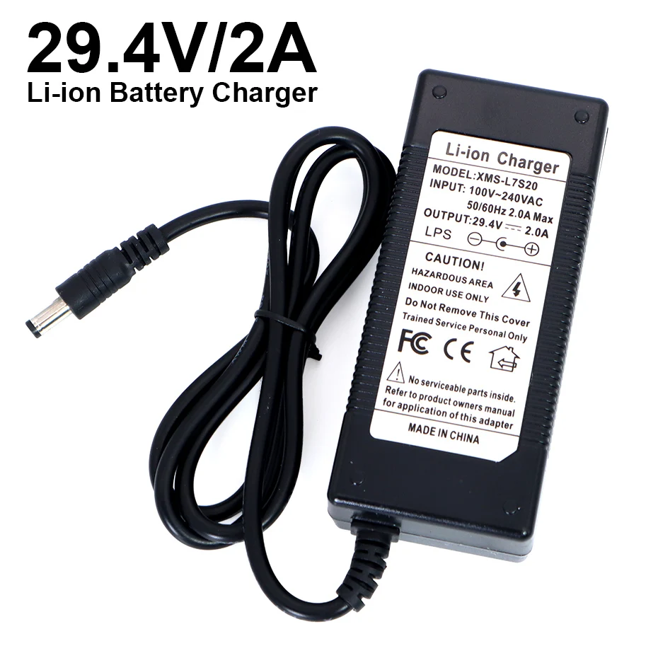 Зарядное устройство для перезаряжаемых литиевых батарей 29,2 в, 2 А, 7 серий, 18650 в, входная постоянная сила тока 29,2-5,5 В переменного тока, 2 А, постоянный ток 2,1 * мм
Зарядное устройство для перезаряжаемых литиевых батарей 29,2 в, 2 А, 7 серий, 18650 в, входная постоянная сила тока 29,2-5,5 В переменного тока, 2 А, постоянный ток 2,1 * мм