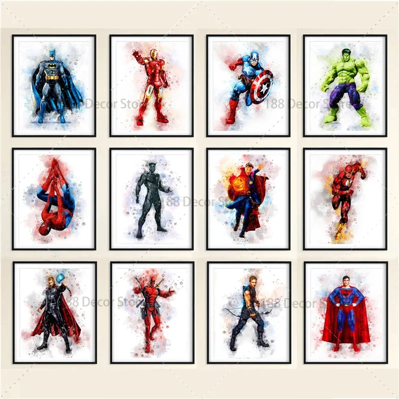 Печатные Акварельные картины Marvel Мстители супер герой на холсте искусство на стене картина для детской комнаты декор кукро
Печатные Акварельные картины Marvel Мстители супер герой на холсте искусство на стене картина для детской комнаты декор кукро