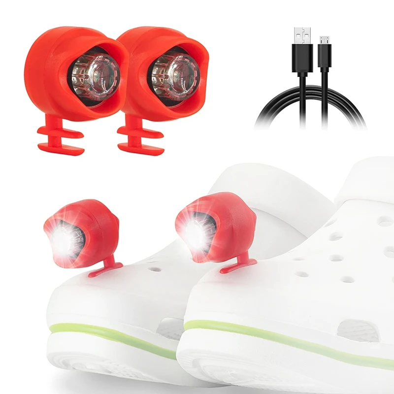 2 Pcs Rechargeable Shoe Light Headlights For Croc 3 Lighting Modes In The Dark For Dog Walking,Handy Camping Red
2 Pcs Rechargeable Shoe Light Headlights For Croc 3 Lighting Modes In The Dark For Dog Walking,Handy Camping Red