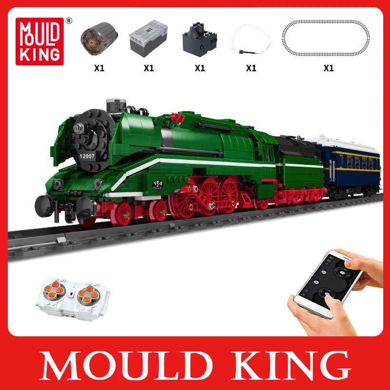 MOULD KING City Remote Control Train The Motorized BR18 201 German Express Train Track Bricks Building Blocks Kid Birthday Gift
MOULD KING City Remote Control Train The Motorized BR18 201 German Express Train Track Bricks Building Blocks Kid Birthday Gift