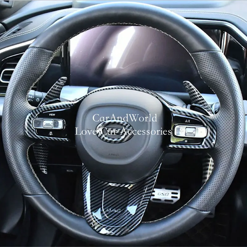 Steering Wheel Switch Button Frame Cover Trims Carbon Fiber Garnish Car Interior Accessories For Trumpchi GAC GS8 2022 2023
Steering Wheel Switch Button Frame Cover Trims Carbon Fiber Garnish Car Interior Accessories For Trumpchi GAC GS8 2022 2023